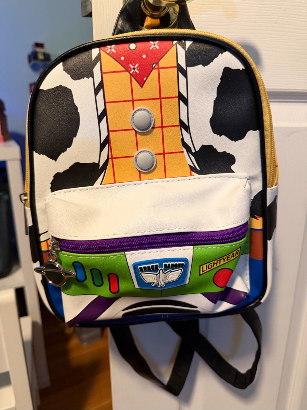 Disney Buzz Lightyear Kids Mini Backpack - White, Black, Green, Purple, Yellow